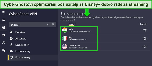 Kako gledati Disney Plus uz VPN CyberGhost optimizirane servere